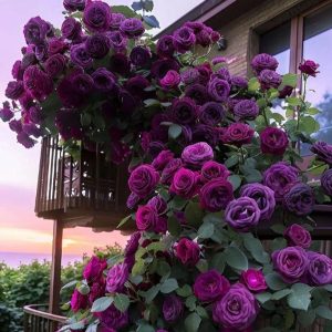 Роза Плетистая Плум Пэшн купить по цене от 610р. в интернет-магазине «Посадика» с доставкой почтой в в Калининске и по всей России – [изображение №1].